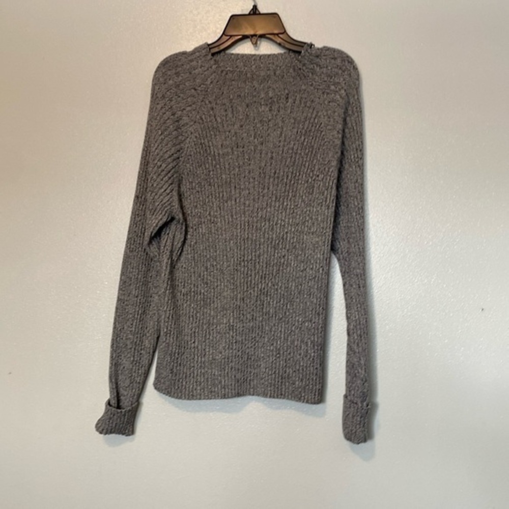 Relativity grey blk 100% cotton chinky knitted sweater XL